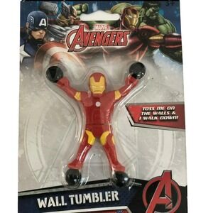 Marvel Avengers Iron Man Wall Tumbler Sticky Climbing Toy‎ Red NEW